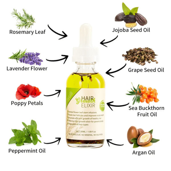 hair growth elixir – 100% natural herbal hair growth oil