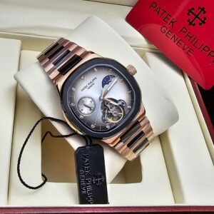 patek philippe automatic rose gold chain wristwatch – luxury men’s timepiece