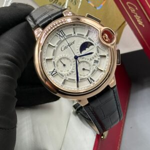 active chronograph cartier leather wristwatch – luxury men’s timepiece