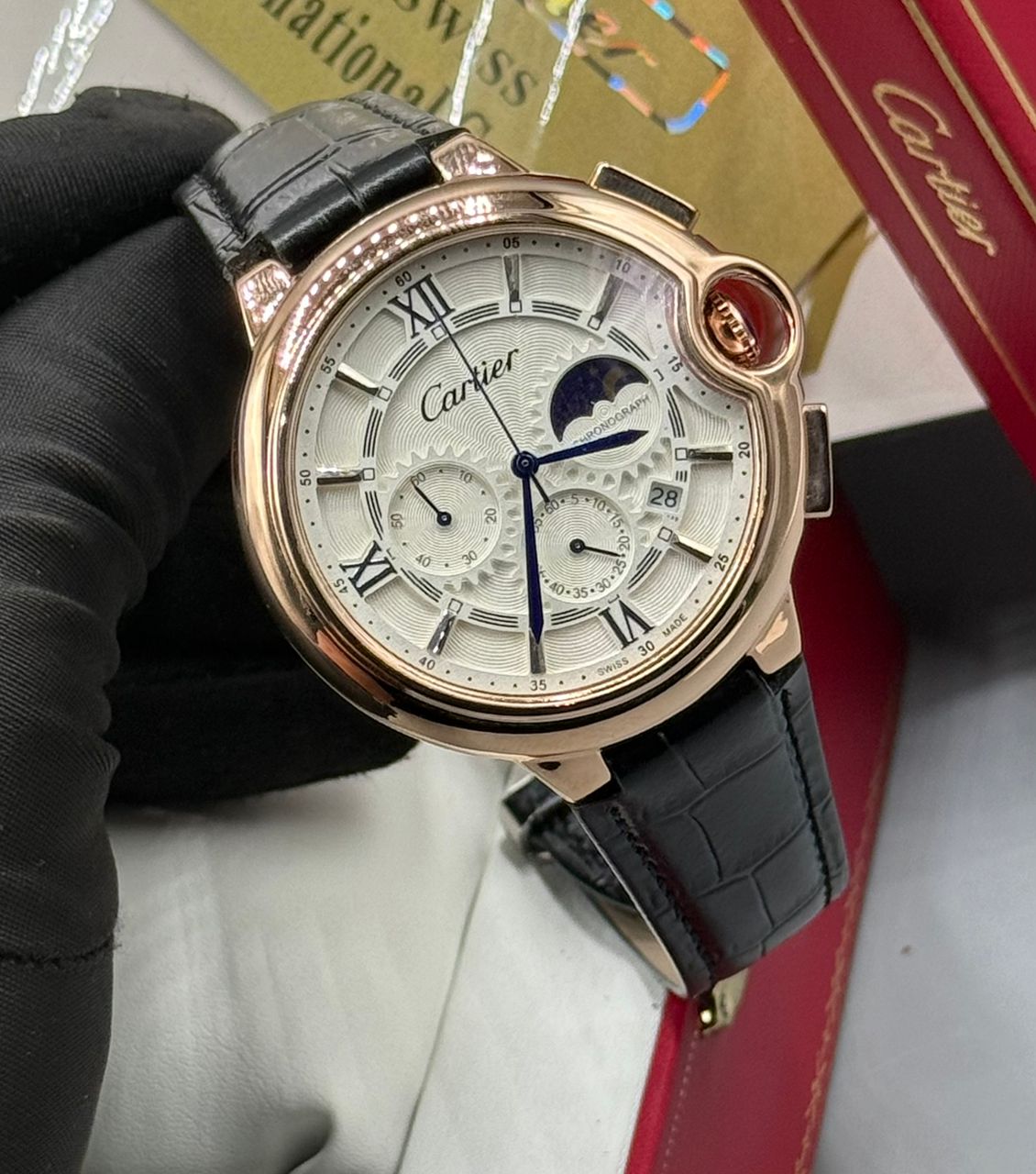 active chronograph cartier leather wristwatch – luxury men’s timepiece active chronograph cartier leather wristwatch – luxury men’s timepiece