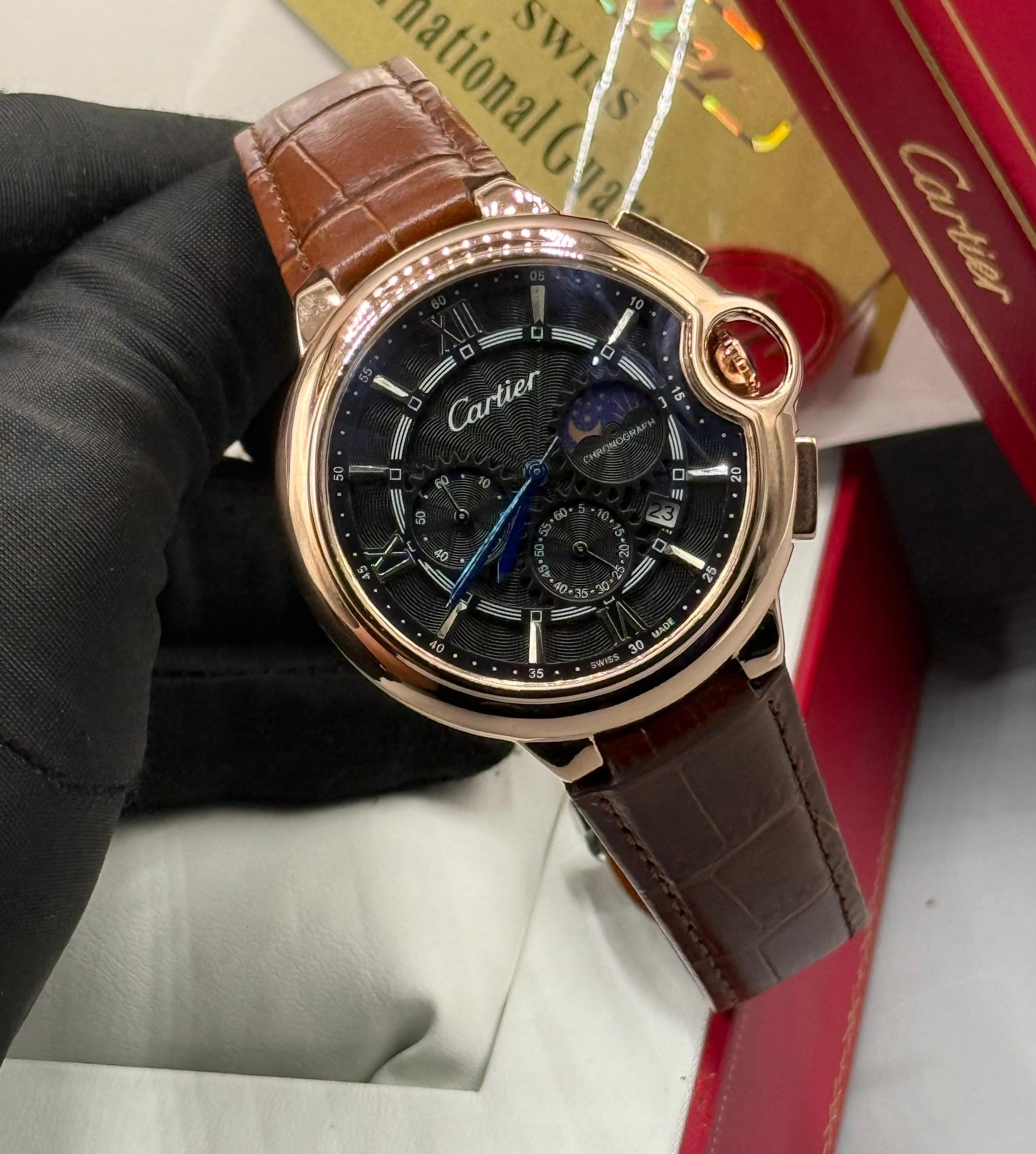 active chronograph cartier leather wristwatch – luxury men’s timepiece active chronograph cartier leather wristwatch – luxury men’s timepiece