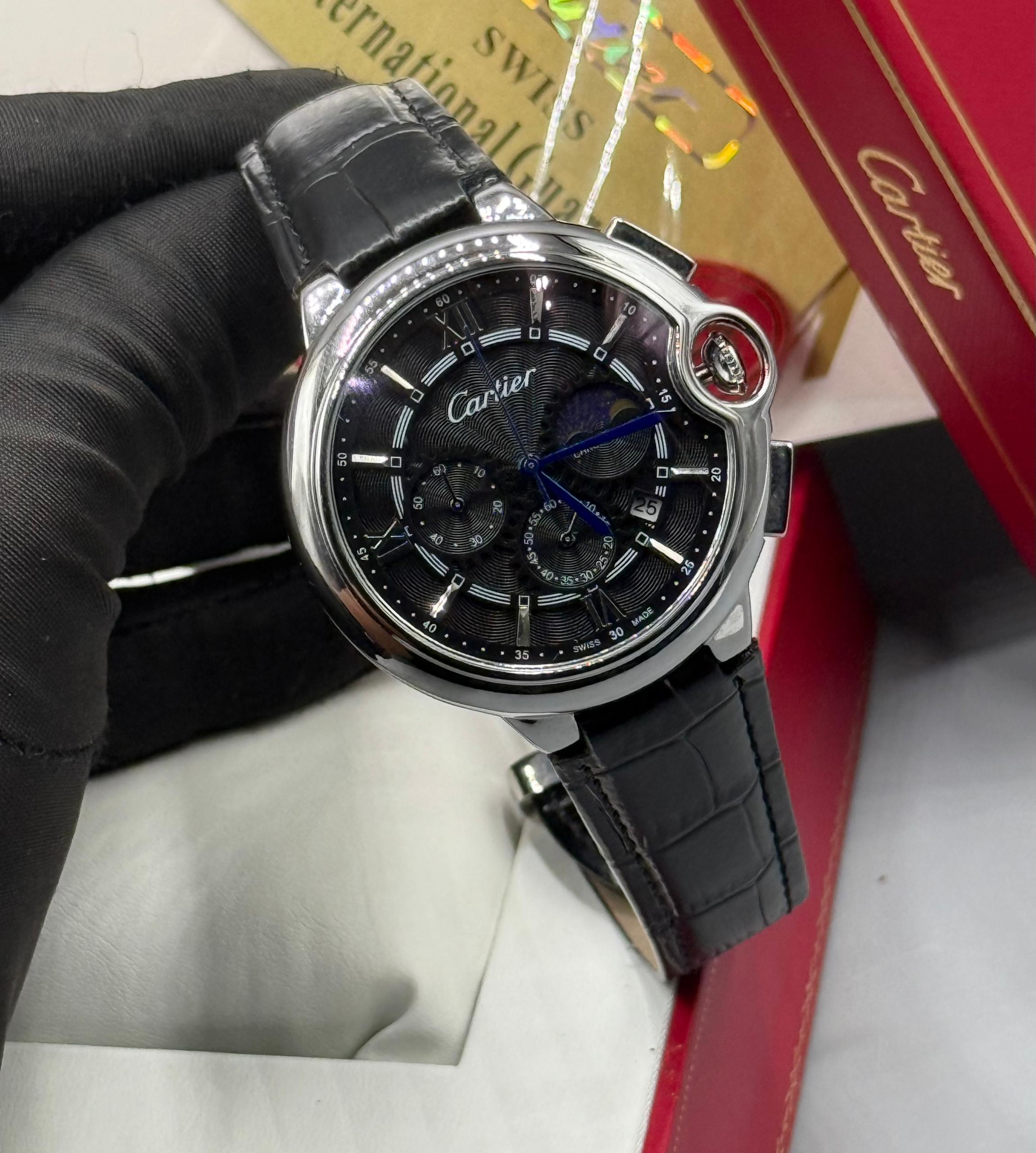 active chronograph cartier leather wristwatch – luxury men’s timepiece active chronograph cartier leather wristwatch – luxury men’s timepiece