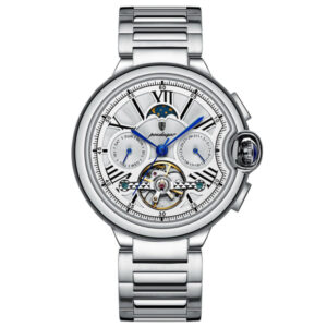POEDAGAR 1413 Renaissance Automatic Men's Watch - Elegant Day-Date Tourbillon Style